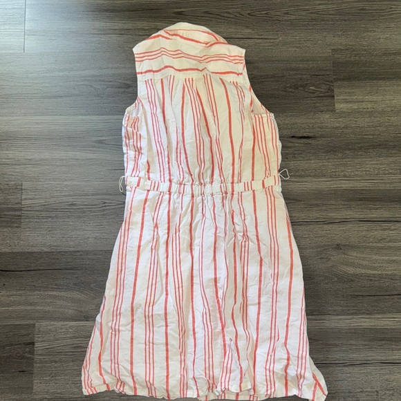 J. Crew Sleeveless Red and White Striped Midi Dress - Picture 5 of 5